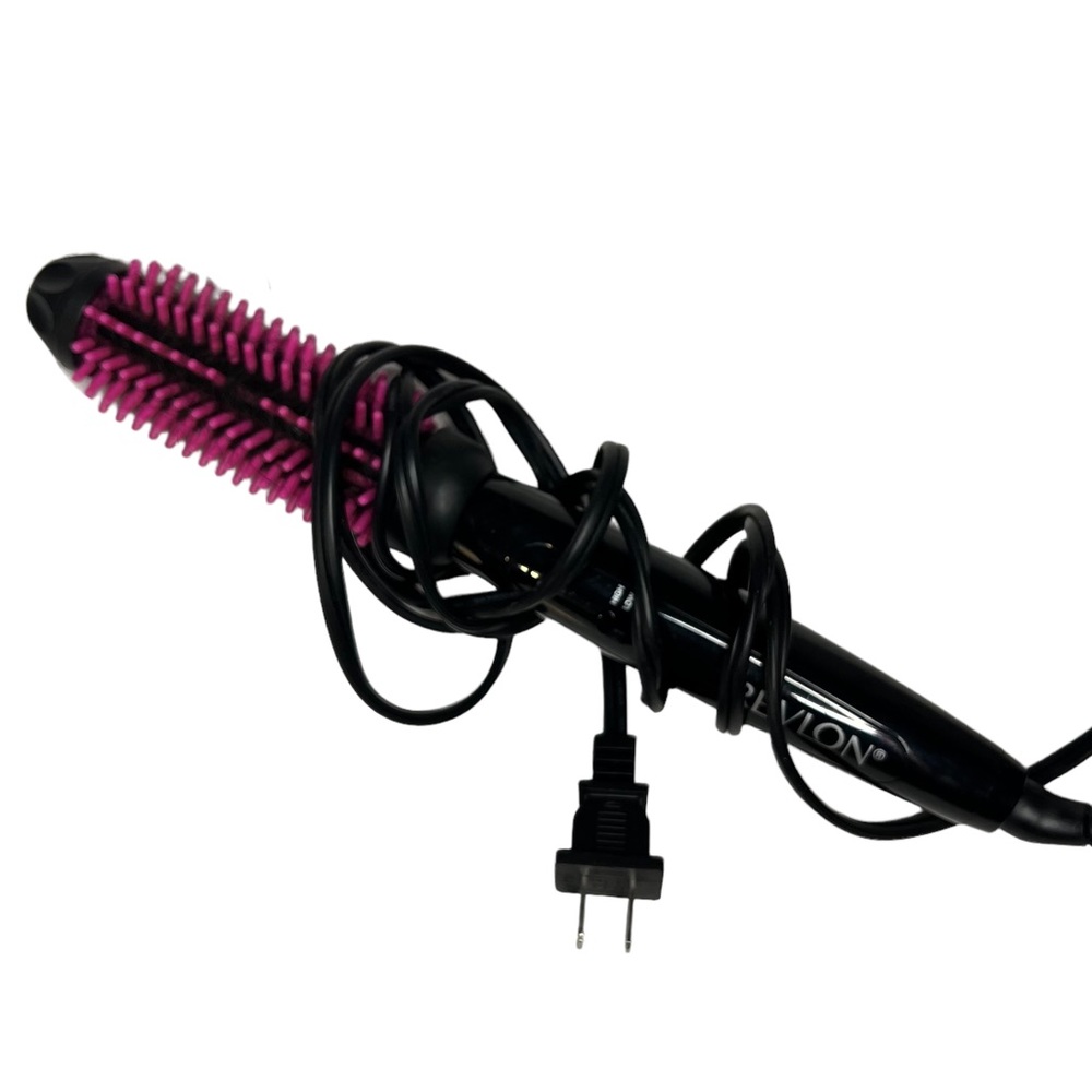 Revlon Heated Round Brush Hot Air Styler Pink Black